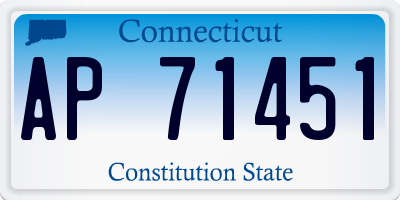 CT license plate AP71451