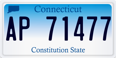 CT license plate AP71477