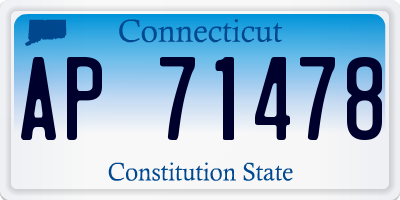 CT license plate AP71478