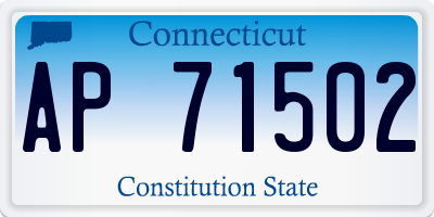 CT license plate AP71502