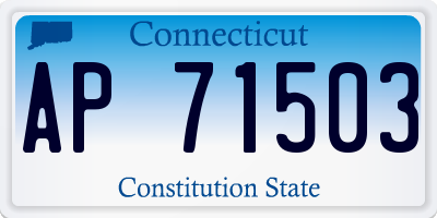 CT license plate AP71503