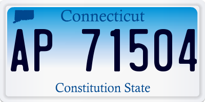 CT license plate AP71504