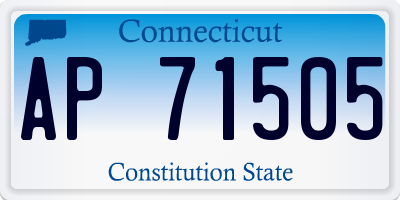 CT license plate AP71505
