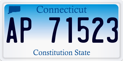 CT license plate AP71523
