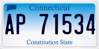CT license plate AP71534