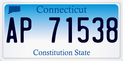 CT license plate AP71538
