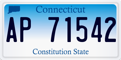 CT license plate AP71542