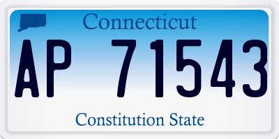 CT license plate AP71543
