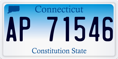 CT license plate AP71546