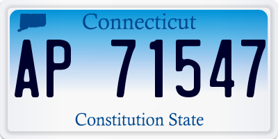 CT license plate AP71547