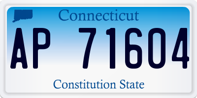 CT license plate AP71604