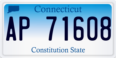 CT license plate AP71608