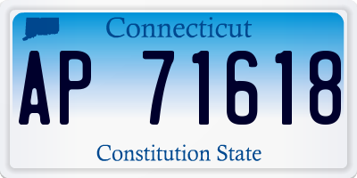 CT license plate AP71618