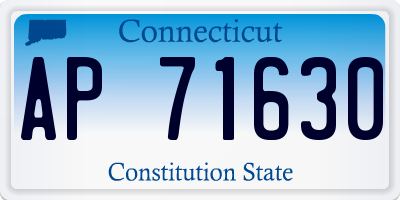 CT license plate AP71630