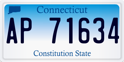 CT license plate AP71634