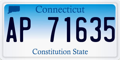 CT license plate AP71635