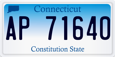 CT license plate AP71640