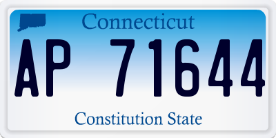 CT license plate AP71644