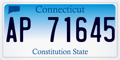 CT license plate AP71645
