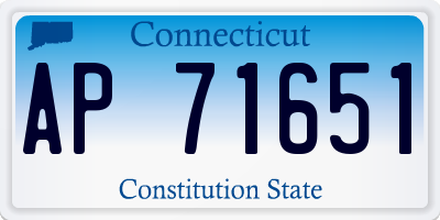 CT license plate AP71651