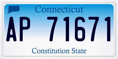 CT license plate AP71671