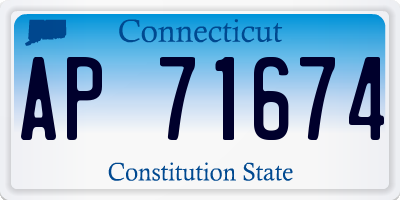 CT license plate AP71674