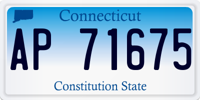 CT license plate AP71675