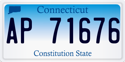 CT license plate AP71676