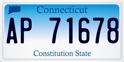 CT license plate AP71678