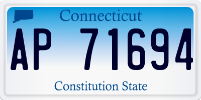 CT license plate AP71694