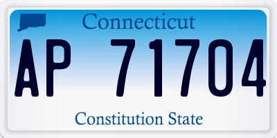CT license plate AP71704