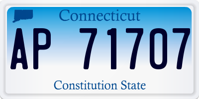 CT license plate AP71707