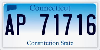 CT license plate AP71716