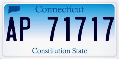 CT license plate AP71717