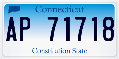 CT license plate AP71718