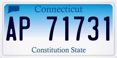 CT license plate AP71731