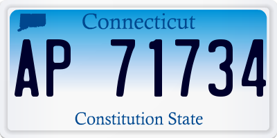 CT license plate AP71734