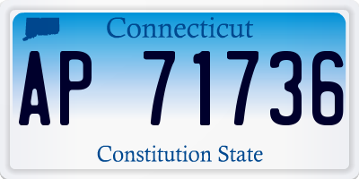 CT license plate AP71736