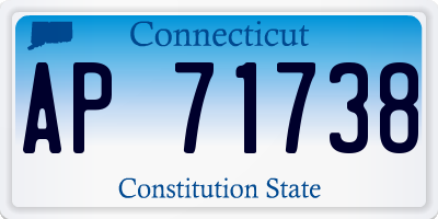 CT license plate AP71738