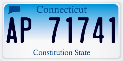 CT license plate AP71741