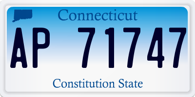 CT license plate AP71747