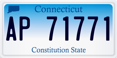 CT license plate AP71771