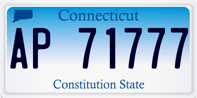CT license plate AP71777