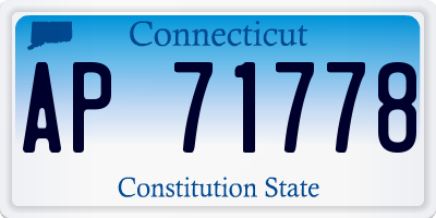 CT license plate AP71778