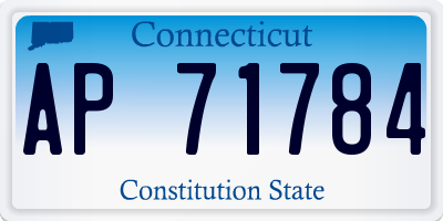 CT license plate AP71784