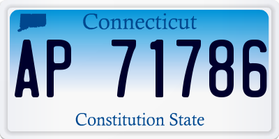 CT license plate AP71786