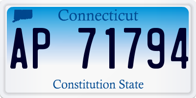 CT license plate AP71794