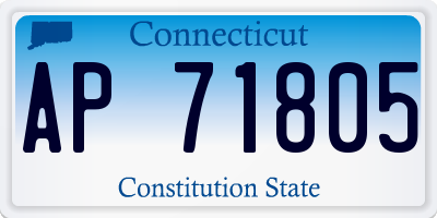 CT license plate AP71805