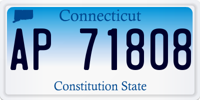 CT license plate AP71808