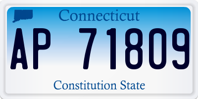 CT license plate AP71809